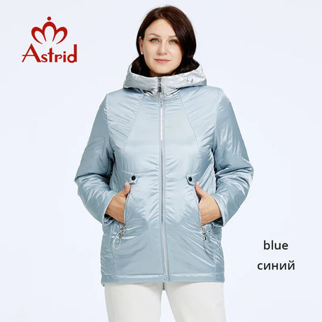 Astrid Autumn Winter Women's Jacket Long Thin Cotton Printed Hood Warm Padded Parka Coat Plus Size Women Clothing New in Outwear