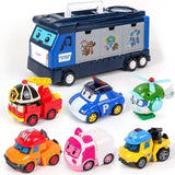 South Korea Poli Robocar Car Transform Vehicle Robot Action Figurine Cartoon Police Car Anime Figure Poli Amber Roy Kid Toy Gift