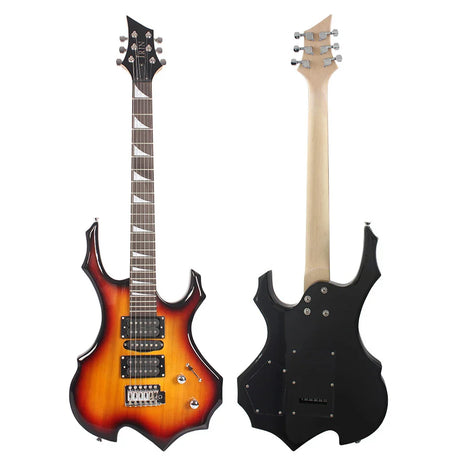 IRIN 24 Frets Electric Guitar Maple Neck Flame Electric Guitar Set with Case Accessories Professional Guitar for Performance