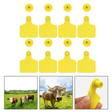 100 Pcs Digital Signage Cattle Ear Tag Animal Signs Tags Without Number The Cow Blank Plastic Calf Sheep Tpu