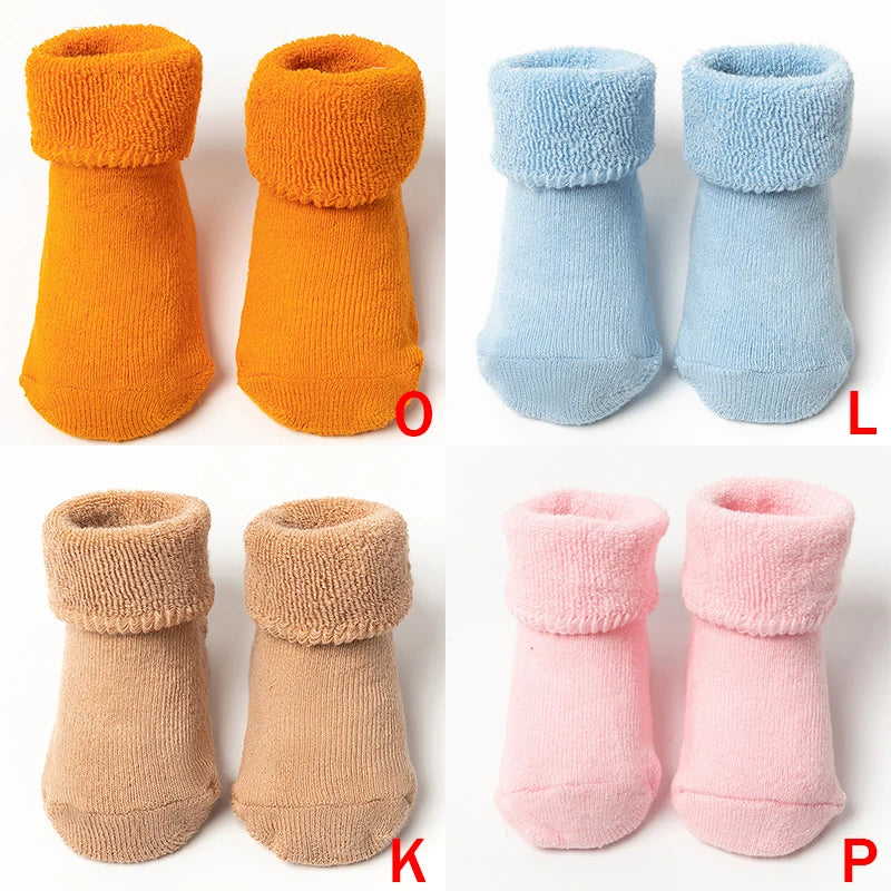 0-3 Years Baby Socks Autumn Winter Cotton Thicken Warm Newborn Boy Girl Floor Sock Baby Non-slip Terry Socks for Boys Girls