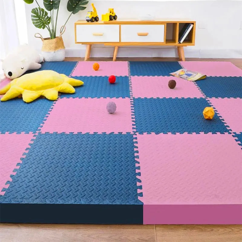 Baby Game Mat 12PCS Puzzle Mat Thick 1.2cm Play Mats 30x30cm Foam Puzzle Mat Floor Mats Gym Crawling Mat Kids Foot Mat Baby Rugs