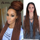 Noble 13X7 Lace Front Braided Wigs Synthetic Lace Front Wig 34 Inch Braided Hair Wig For Wome Lace Wig Synthetic Wig Braids