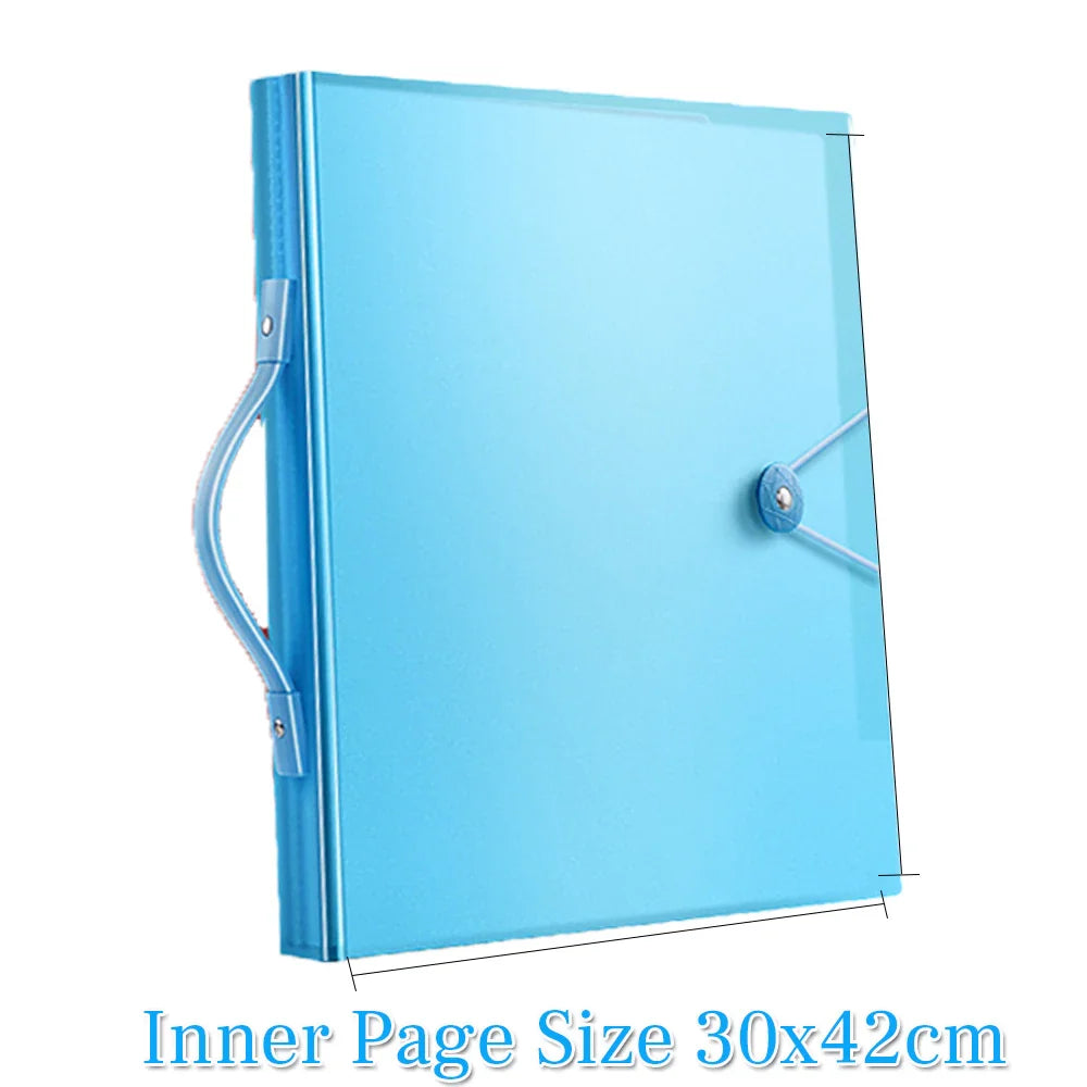 A3 60Pages Diamond Painting Photo Album Storage Book Portfolio Presentation Storage Book Clear Pockets Large Folder Stationery