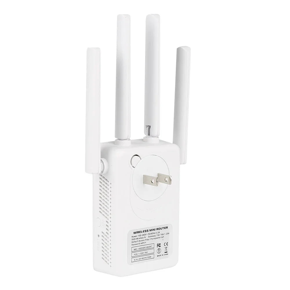 1PC Wireless Repetidor WIFI Repeater 300Mbps Dual Antenna Wi Fi Booster Wi/Fi Long Range Extender 2.4G Wi-Fi Signal Amplifier