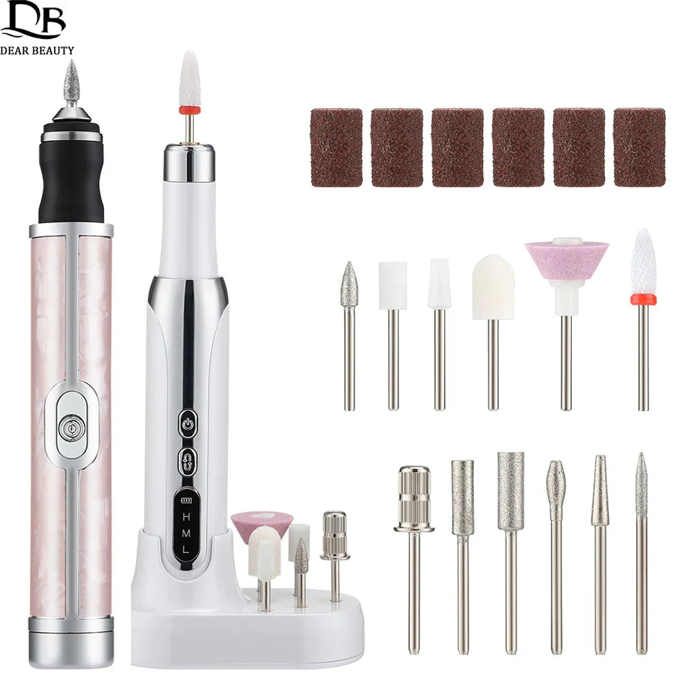 Professional Electric Nail Drill Polishing Machine Dead Skin Removal Art Sanding File Pen Nails Polisher Grinder Manicure Tools