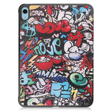 IPad 10.8 Inch Shell Apple Tablet Painted Graffiti Protective Case With Three Fold Bracket E-Book Shell iPad Screen Leather Case