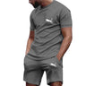 2024 New Men’s Sportswear Summer Suit Men’s Fitness Suit Sports Suit Short Sleeved T-shirt + Shorts Quick Drying 2 Piece Sets