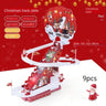 New Santa Claus Climbing Stairs Early Education Electric Track Light Music Christmas Halloween Gift Kids Electronic Toys