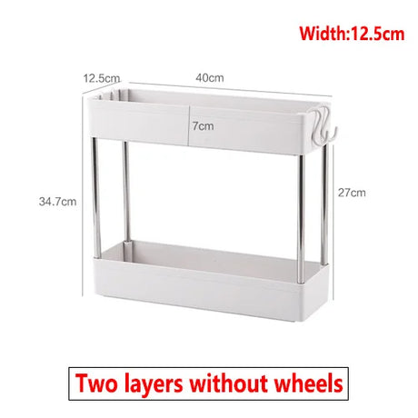 Kitchen Small Gap Storage Rack Four-story Kitchen Narrow Cabinet Living Room Floor Partition Frame Home Bathroom Cabinet