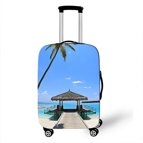 New Holiday style Print Luggage Cover for Travel Suitcase Protector Fits 18 ~32 Inch Zipper Elastic Suitcase cover