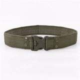 New Plastic Buckle Men Canvas Lengthened Thickened Tactical Belt Wide Edging Outdoor Belt