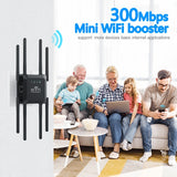 300Mbps WiFi Repeater WiFi Extender Amplifier WiFi Booster Wi Fi Signal 802.11N Long Range Wireless Wi-Fi Repeater Access Point