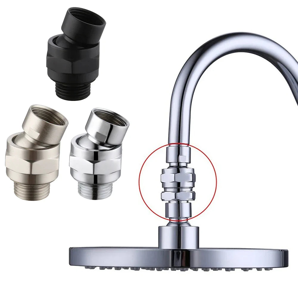 Shower Head Connector Adjustable Swivel Adapter Water Flow Ball Joint Accessories Brass Chrome Ball Joint Shower Arm Head