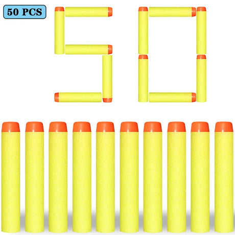 7.2cm 50/100pcs For Nerf Soft Bullets Darts Round Head Refill Sponge Darts Kids Toy Gun Bullets For NERF N-Strike Blasters