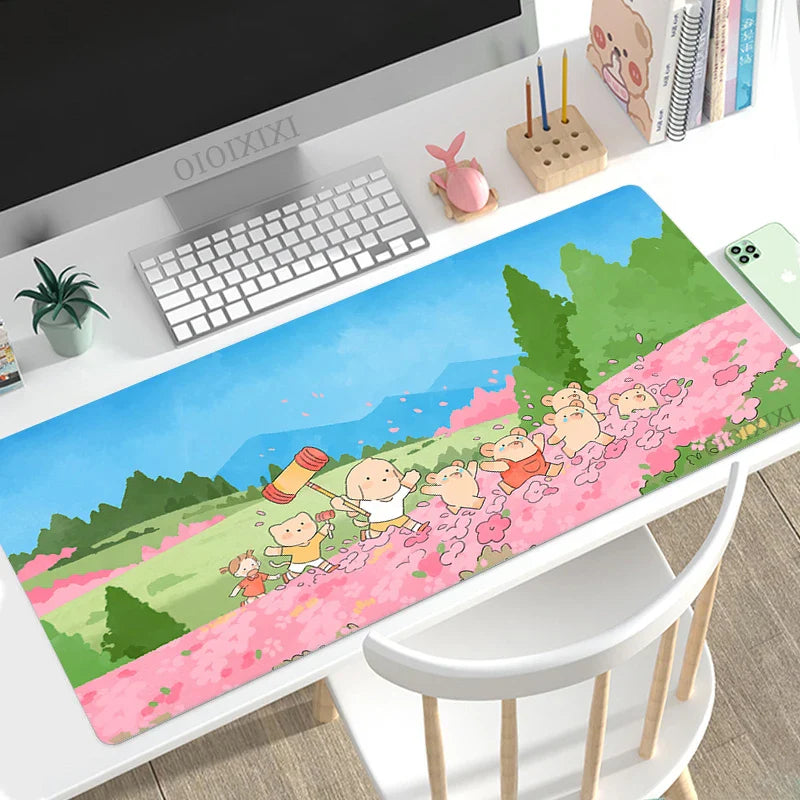 Mouse Pad Gamer Cute Anime XL HD Large Custom Mousepad XXL keyboard pad Non-Slip Carpet Soft Office Accessories Mice Pad