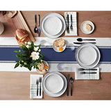 Navy Blue Stripes Linen Table Runners Dresser Scarves Decor Farmhouse Washable Table Runners for Dining Table Wedding Decoration