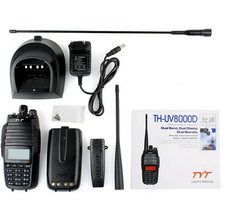 TYT TH-UV8000D Radio With Accessory Optional 10W Dual Band Handheld Radio 136-174&400-520MHz Amateur Walkie Talkie 3600mAh