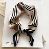 100% Natural Silk Scarf Women Design Print Foulard Neck Hairband Female Small Square Scarves Spring Kerchief Tie 2022 New