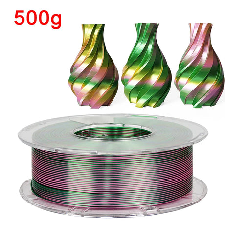 Tricolor 3D Printer Filament Silk PLA 3 Color for 3D Printing Materials 1.75mm Sublimation Products Colorful Filaments