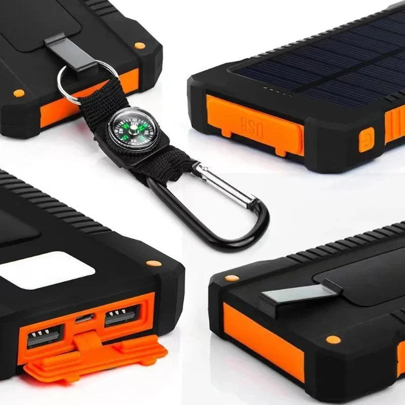 New 200000mah Large Portable Capacity Solar Power Bank Compass External Battery Outdoor Charging Powerbank For Xiaomi New