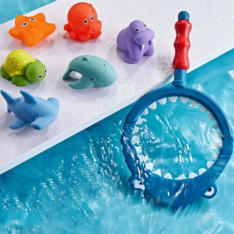 Water Spray Bath Toys Swimming  For Summer Play Water Fishing Bath Kids set Baby Toys Summer