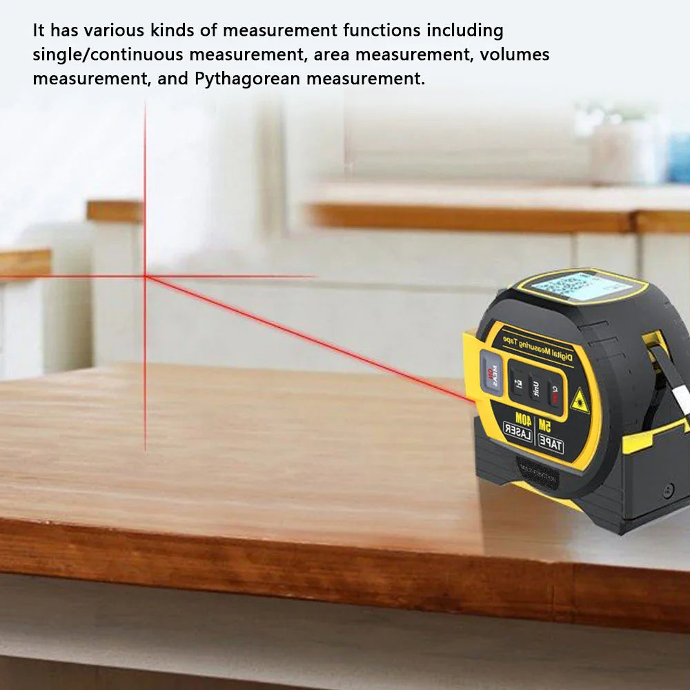 Laser Distance Meter Measuring Laser Tape Measure Digital Laser Rangefinder Digital Electronic Roulette Stainless 5m Tape Ruler