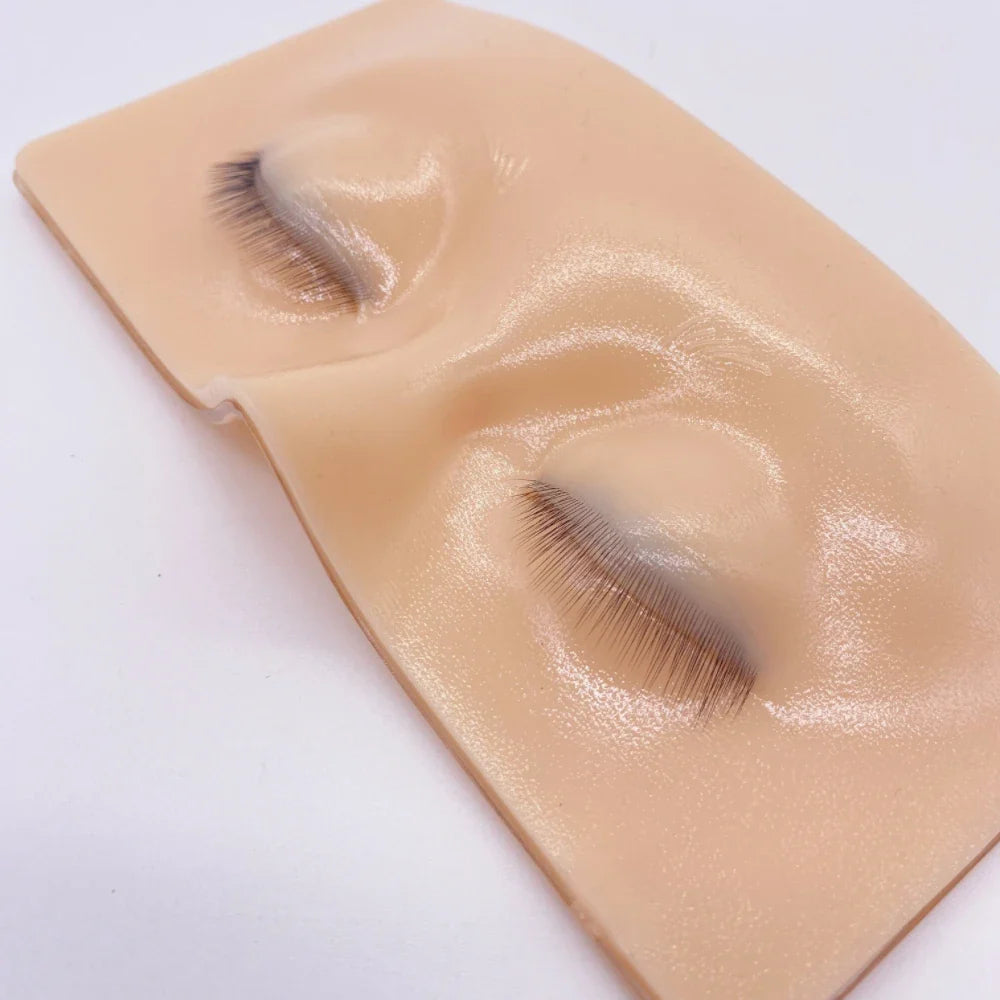 False Eyelash Extension Training Mannequin Head Lash Mannequin Head Flat Doll Face Head Manakin Eyelids For Lash Practice Tools