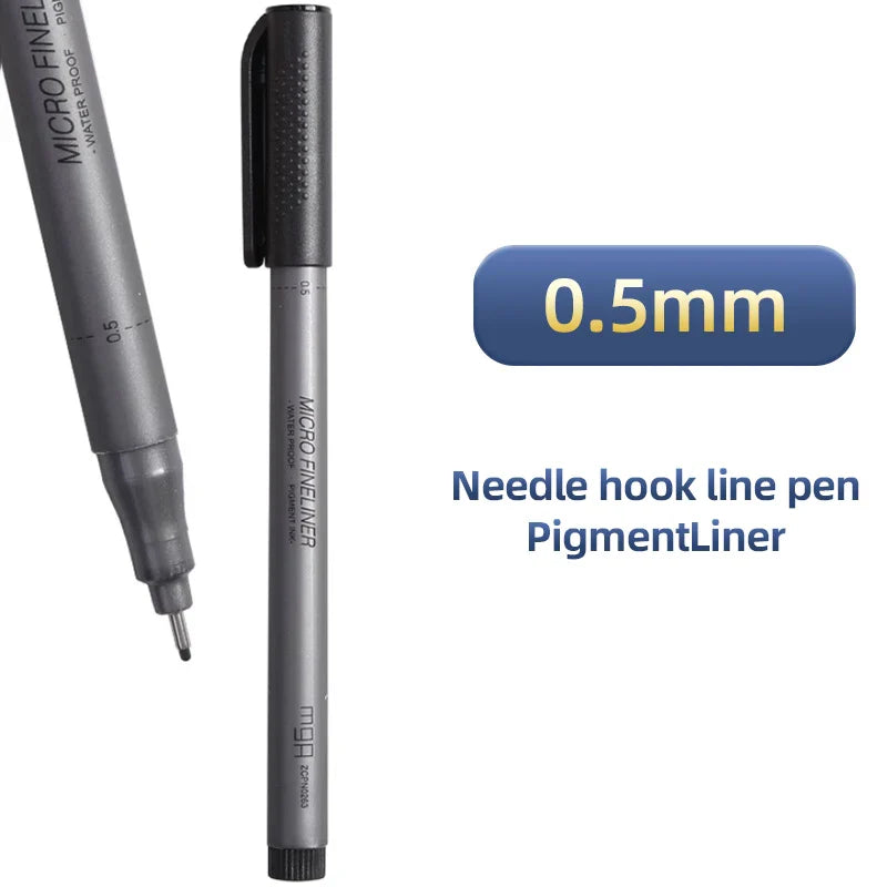 M&G PigmentLiner Needle tip pen Stabilo 0.2/0.3 sketch Fine point gel Ballpoint pen Sakura micron brush OfficeSchool stationery