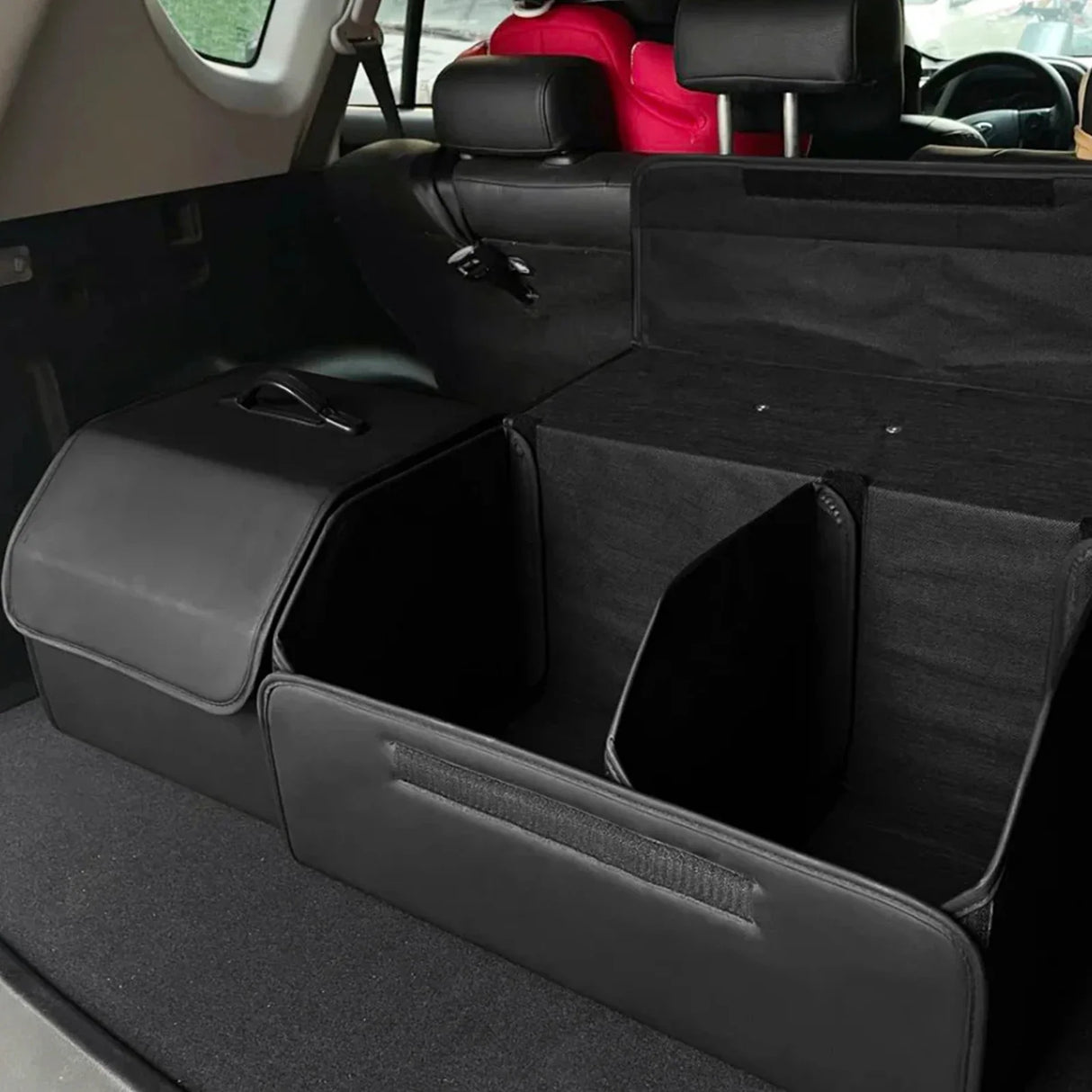 Auto Trunk Storage Boxes Multi-Size Car Trunk Organizer Box Large Capacity Stowing Tidying PU Leather Folding Cars  Storage Bags