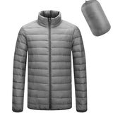 Lightweight Hooded Jacket Men Cotton Padded Winter Thermal Coats Warm Zip Pocket Parkas Fashion Casual Quilted Outwear Tops 2023