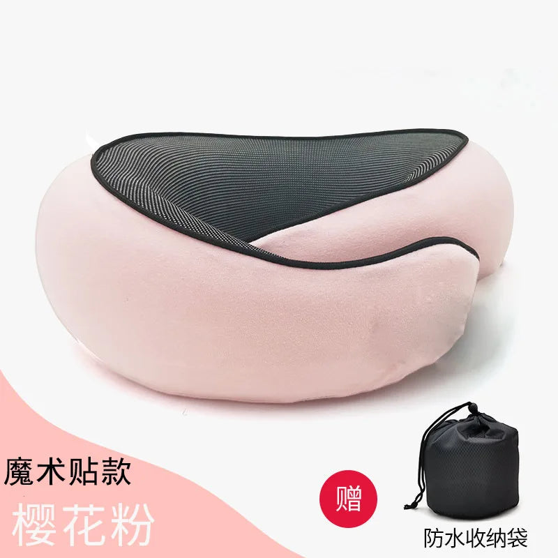 Travel Car Neck Memory Foam Pillow U-shaped Portable Auto Headrest Pillow Adjustable Traveling Sleeping Car Airplane Neck Pillow