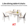 24 Dining Room Table Set Luxury Kitchen Furniture Modern Minimalist Dining Table With 6 Seats Customize Desktop Table And Chairs