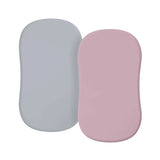 2Pcs Baby Fitted Bassinet Sheet Newborn Changing Pad Cover Solid Breathable Crib Fitted Sheets Cradles Mattress Cover