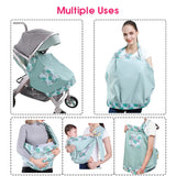 Baby Wrap Newborn Sling Dual Use Infant Nursing Cover Carrier Mesh Fabric Breastfeeding Carriers Up To 130 Lbs (0-36M)