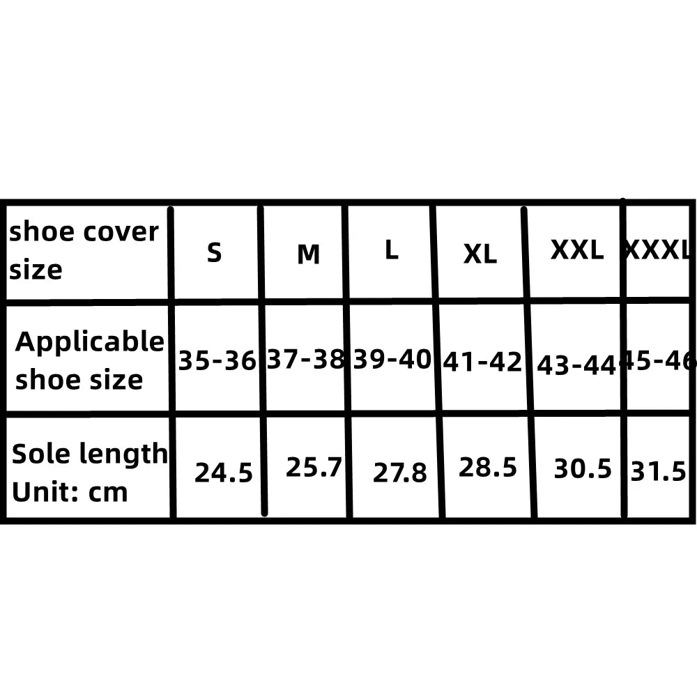 Non-slip Wear-resistant Thick Waterproof Shoes Men Women's Reusable Rain Boot Cover Cover Rain Boot Cover with Waterproof Layer