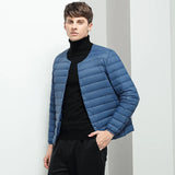 Men's Liner Duck Down Jacket O-neck Variable V-neck 2023 New Men Winter Keep Warm Collarless Ultralight Quilted Puffer Coat