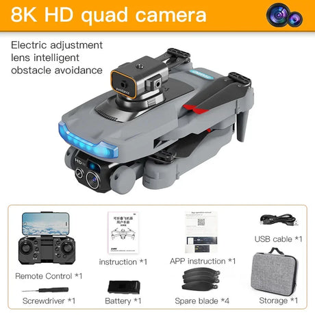 P15 Drone 8K GPS Dual Camera Professional 5G Obstacle Avoidance Optical Flow Positioning Brushless Upgraded Quadcopter RC 10000M