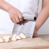 Stainless Steel Pizza Dough Cutter Pastry Scraper Chopper with Measuring Scale Multipurpose Cake Bread Separator Scale Knife