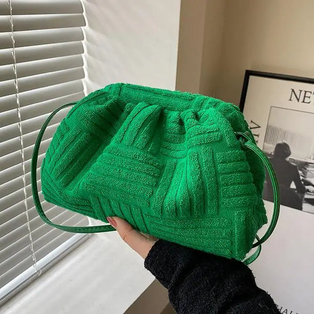 2024 new women fashion towel embossed clutch bag handbag clutch bag large capacity striped versatile casual handbag