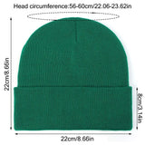 2024 New Unisex Classic Casual Beanie Hat for Men Women Winter Warm Knit Cuffed Beanie Soft Thick Fleece Lined Ski Hats