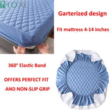 100% Waterproof Thicken Mattress Protector Cover Non-slip Fitted Bed Sheet Pad  Bed Cover Single Double Bed Queen King Size 1Pc