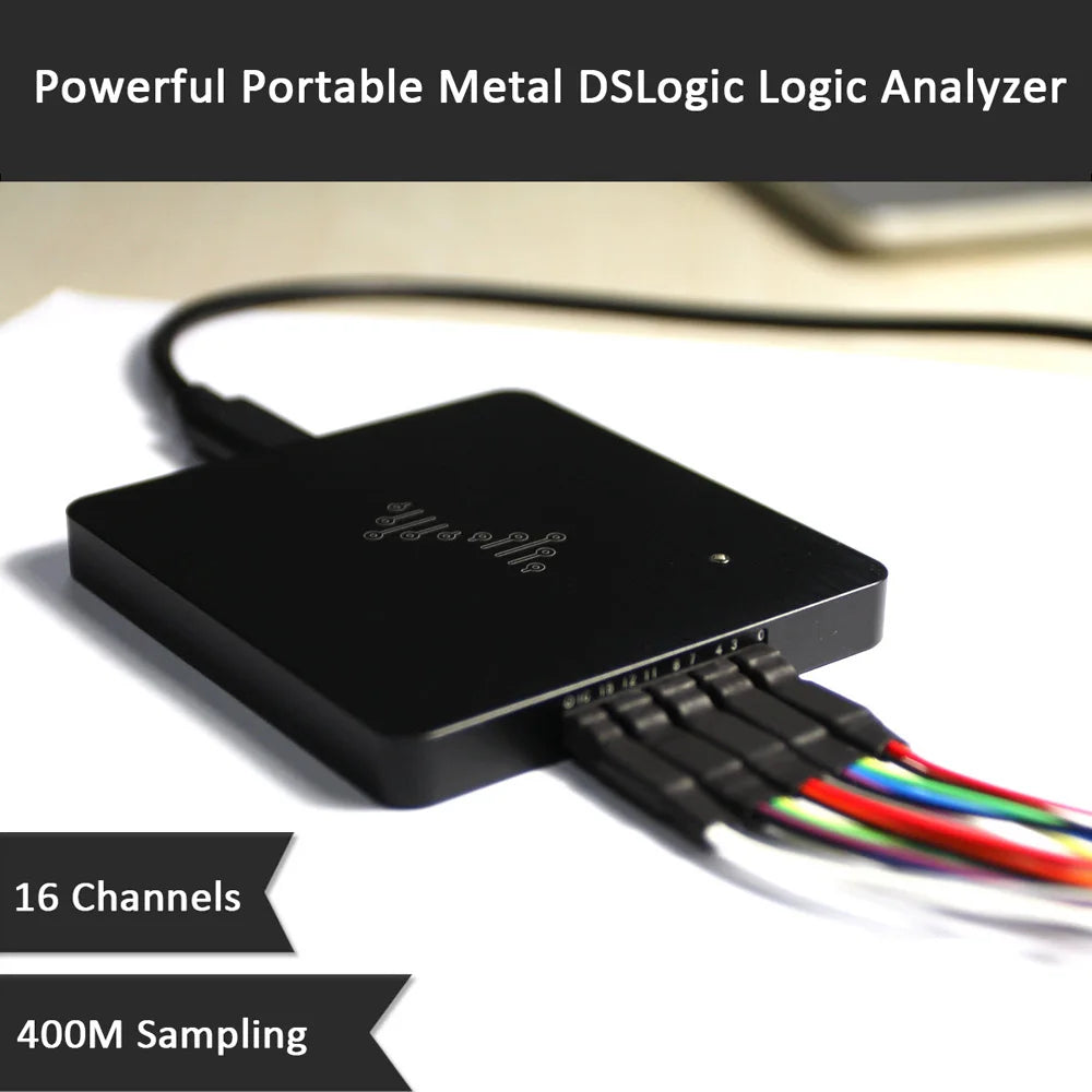 DreamSourceLab DSLogic Plus Portable Metal DSLogic Logic Analyzer 16 Channels 100MHz USB-based Debugging Logic Analyzer