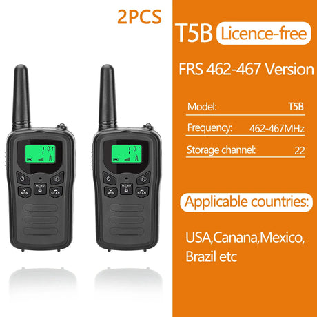 2/4/6 PCS ABBREE Walkie Talkie PMR/FRS UHF Mini Radio Up to 8 KM Range Handheld Ham Two Way Radio Communicator Transceiver