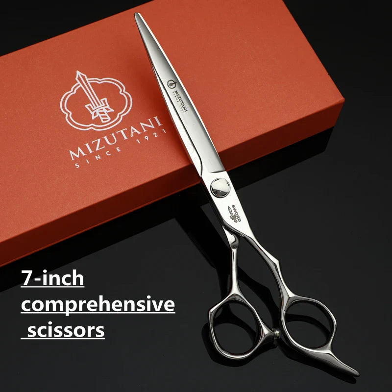 Mizutani new CNC scissors 6-6.3-6.7-7inch bearings screw Thin scissors for haircuts Salon Professional Hairdressing Tools