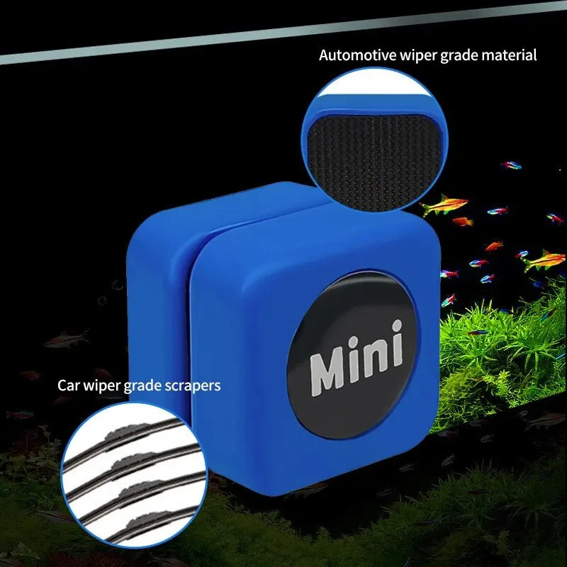 Mini Aquarium Glass Cleaner Scratch-resistant Glass Cleaner Magnetic Brush for Small Aquarium Glass and Acrylic Aquarium