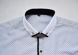 White Big Size 5XL Men Dress Shirt 2024 New Long Sleeve Slim Fit Button Down Collar Good Quality Printed Business Shirts