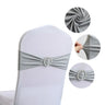 20 Pieces Polyester Spandex Chair Sashes Bands Stretch Chair Ties Bows with Buckle Slider for Wedding Banquet Party Decoration