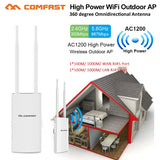 Outdoor WiFi Repeater AC1200 Router Amplifier Wi Fi Booster Powerful AP Wi-Fi Extender WIPS Weatherproof 2.4G+5GHz Access Point