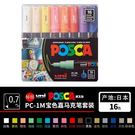 Uni Marker Pen, PC-3M Acrylic posca marcadores permanent marker graffiti paint pen For Rock Metal Leather Ceramic Glass Plastic